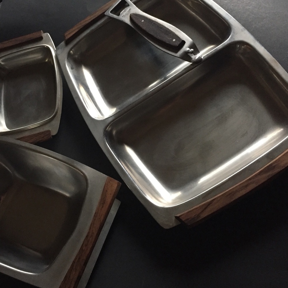 Vintage steel tray set from Denmark